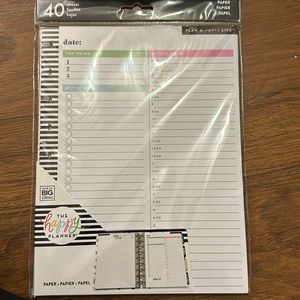 Brand New-Daily Checklist-CLASSIC Filler Paper- The Happy Planner.